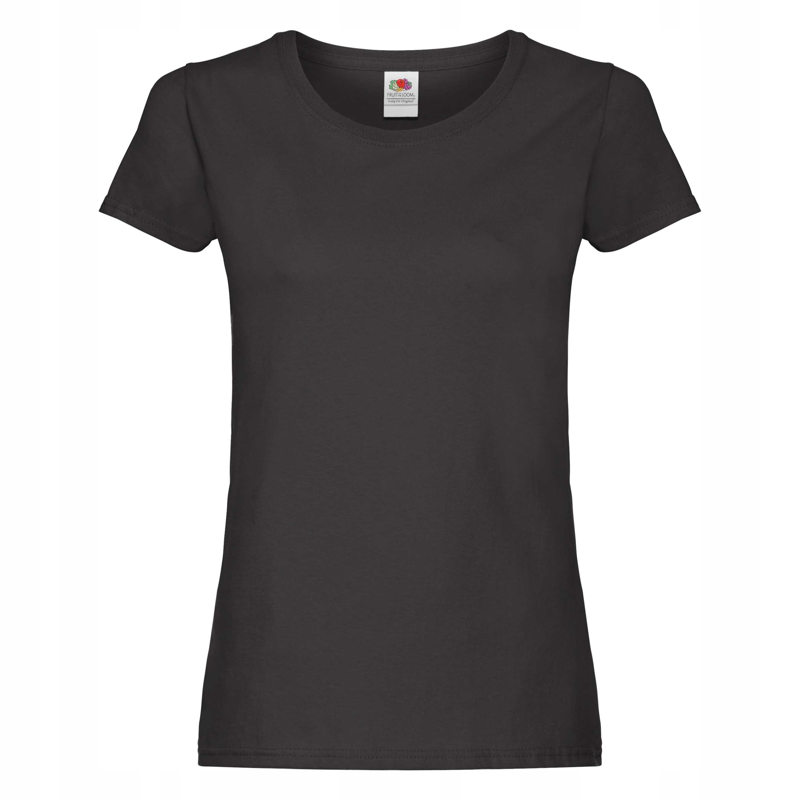 KOSZULKA DAMSKA FRUIT OF THE LOOM BLACK L Model ORIGINAL T