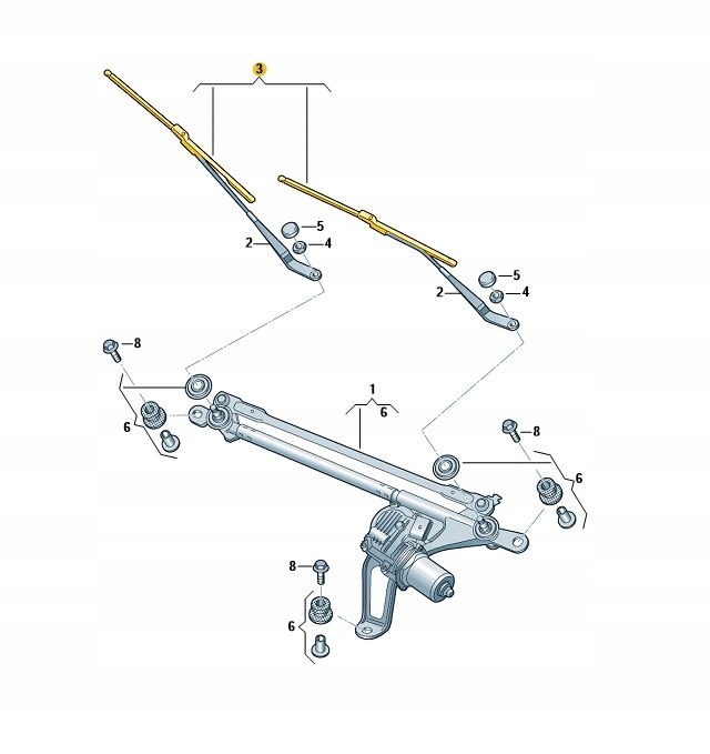 4K1998002D - Щетки стеклоочистителя Aero передние AUDI A6 A7 оригинал