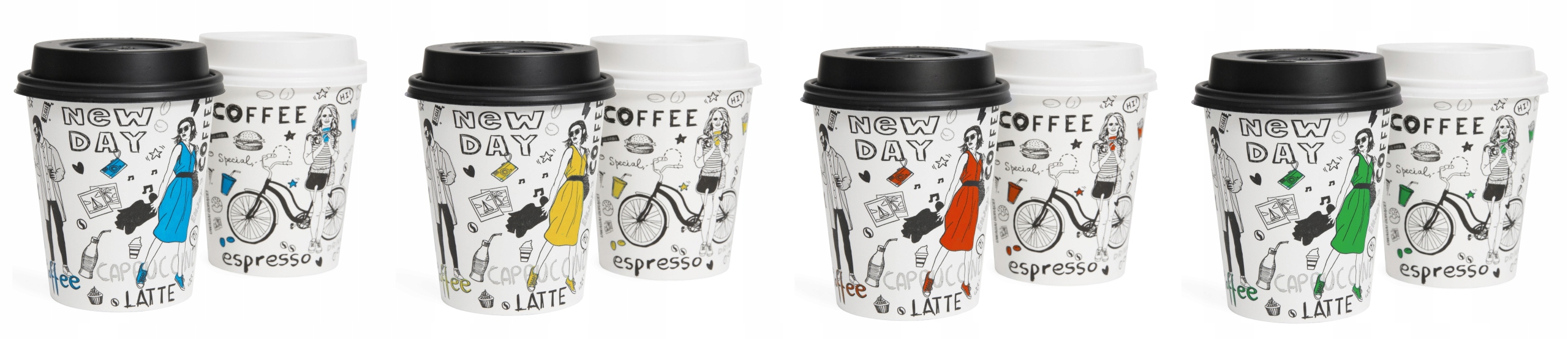 KUBKI PAPIEROWE NEW DAY 300ML + WIECZKA - 50 SZTUK (do odsprzedaży) Marka EcoServe