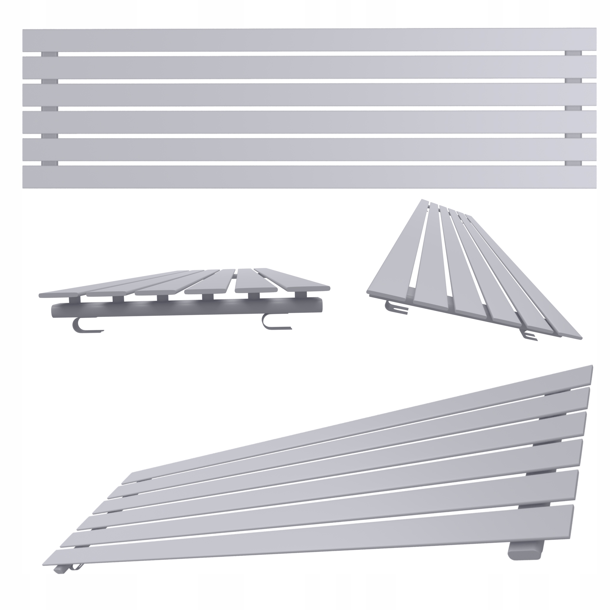 Horizontální pokojový radiátor Belloslim 45x120 šedý