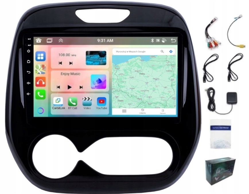 Autorádio S Navigací Carplay Renault Captur 2013-19 Wifi Android 6GB 128GB
