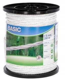 Plotová Linka Basic 200 m x 6 mm Bílá Kerbl