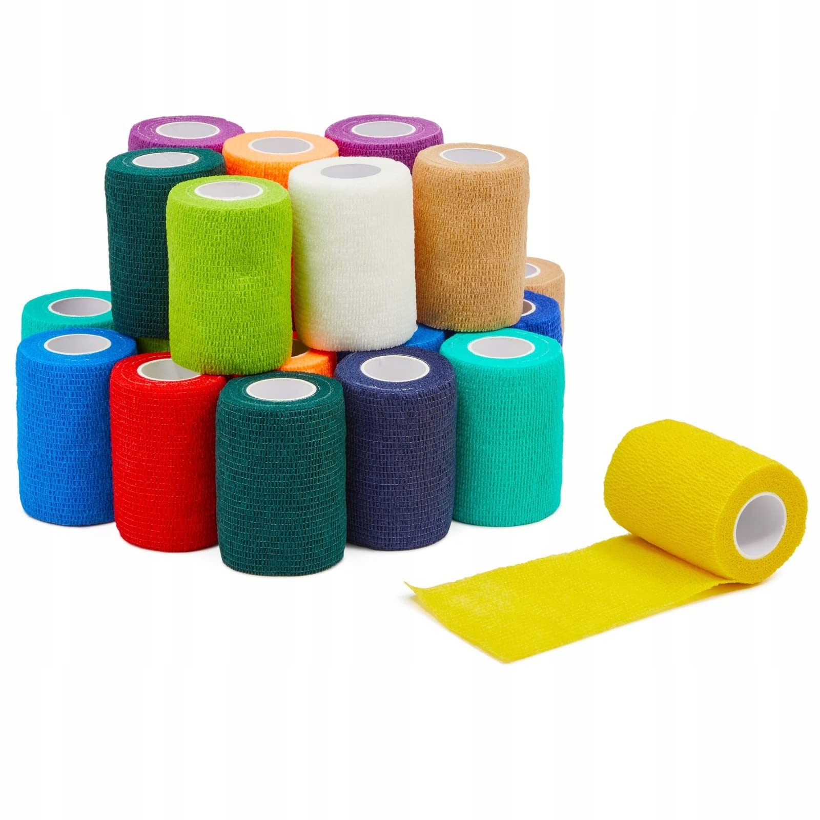 24szt Bandaż Kohezyjny Elastyczny Samoprzylepny 7.5CM*4.5M zestaw