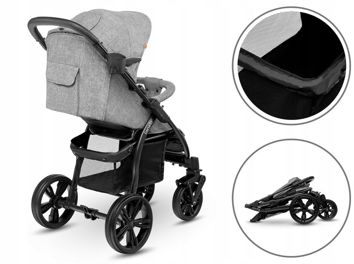 LIONELO wózek spacerowy do 22 kg ANNET Concrete Gr Kod producenta LO-ANNET PLUS CONCRETE