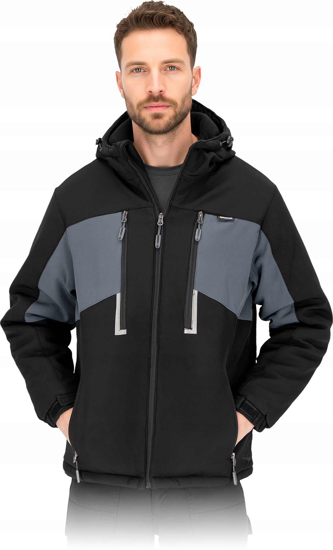 Softshellová Pracovní Zateplená Reflexní Bunda Kapuce Lh-shelbuzz L