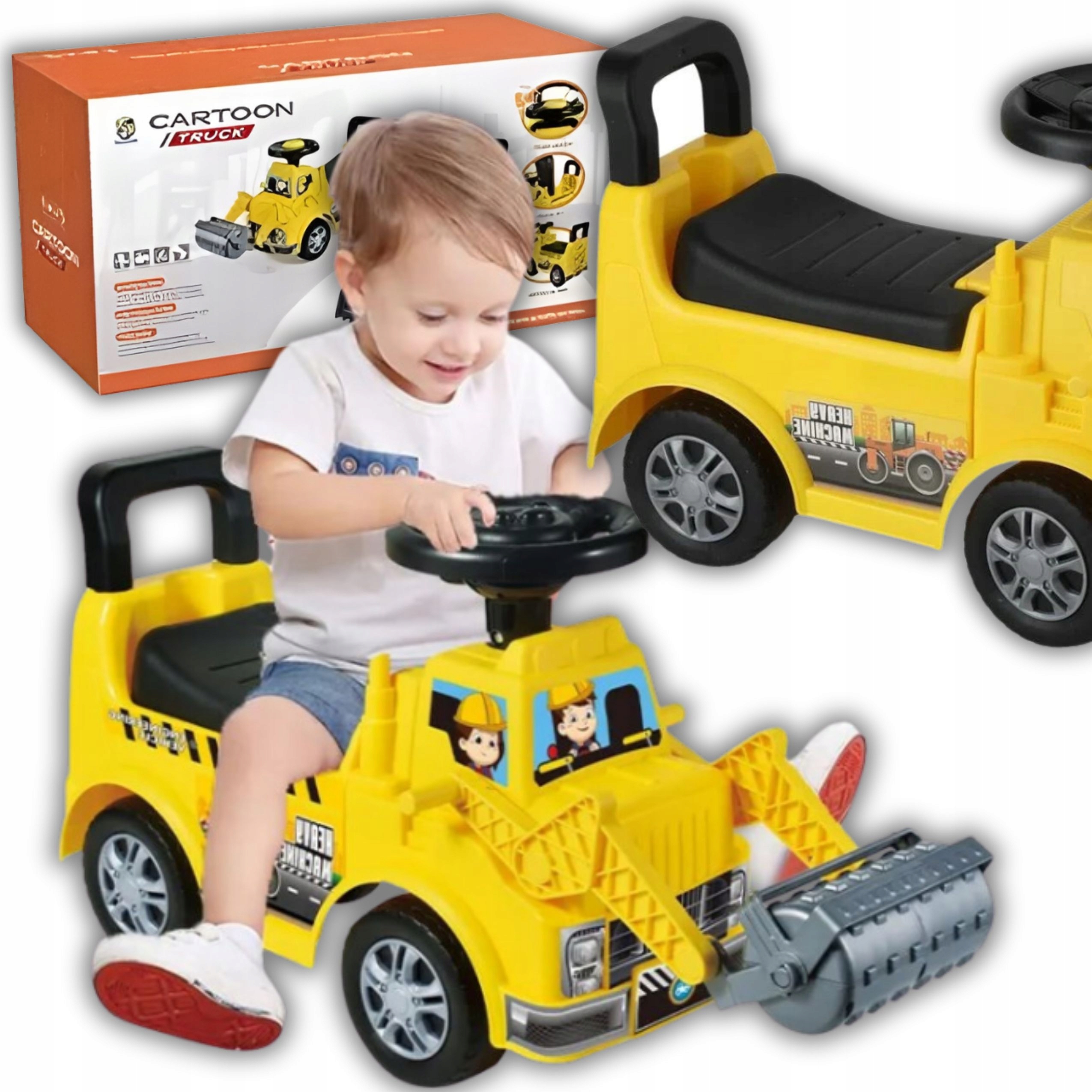 Jeździk Chodzik Dla Dzieci samochód autko pojazd walec dźwięki klakson