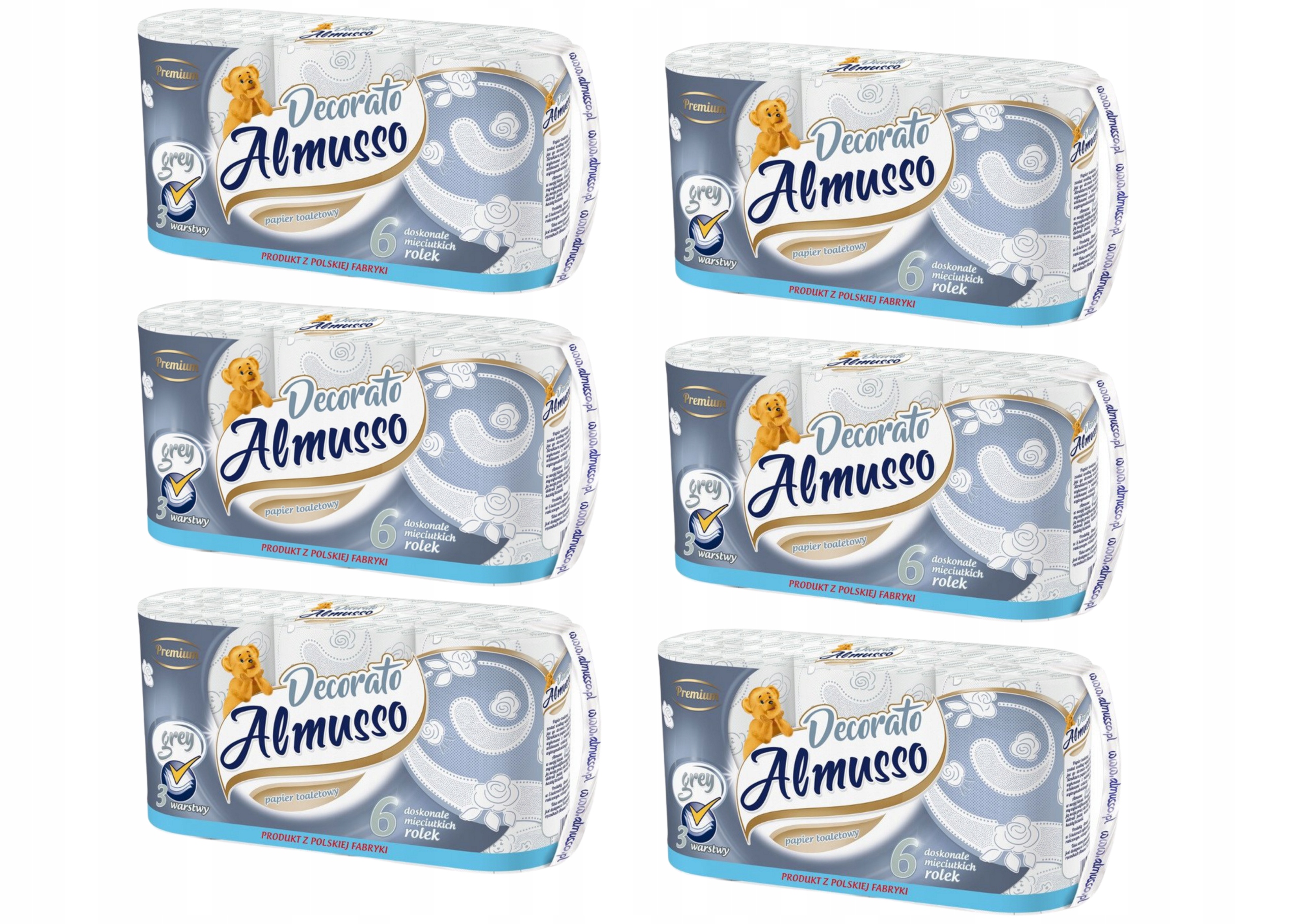 

6x Papier Toaletowy Almusso Biały 3WARSTW 22m