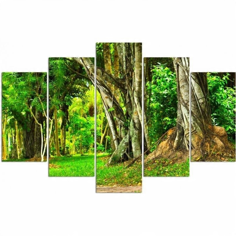 

Obraz Tryptyk 5 Drzewa W Parku Do Biura 300x140