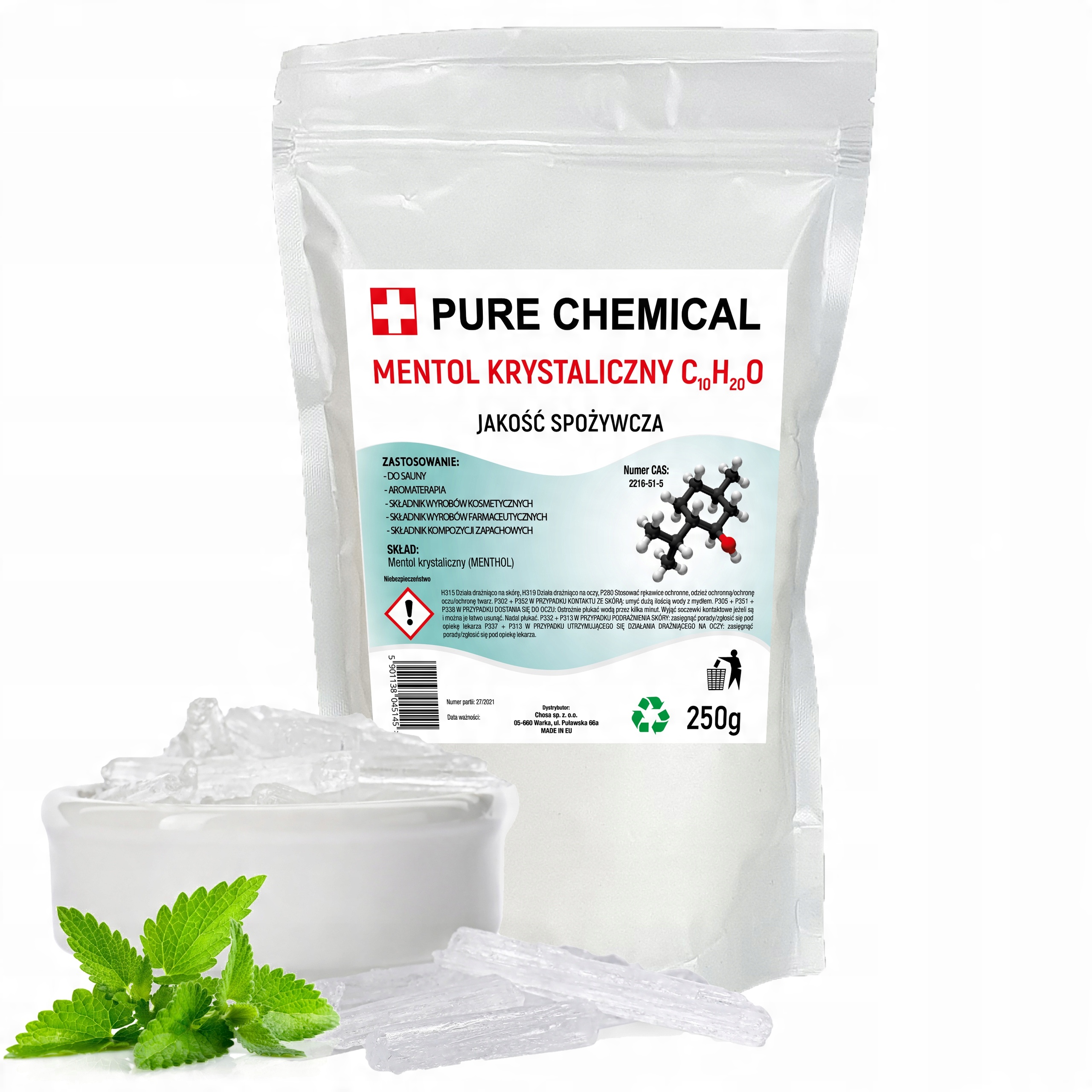 

Mentol Krystaliczny Do Sauny Kryształy 250 gram