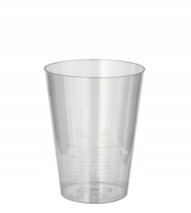 Kubki szklanki jednorazowe przezroczyste 200ml 50s