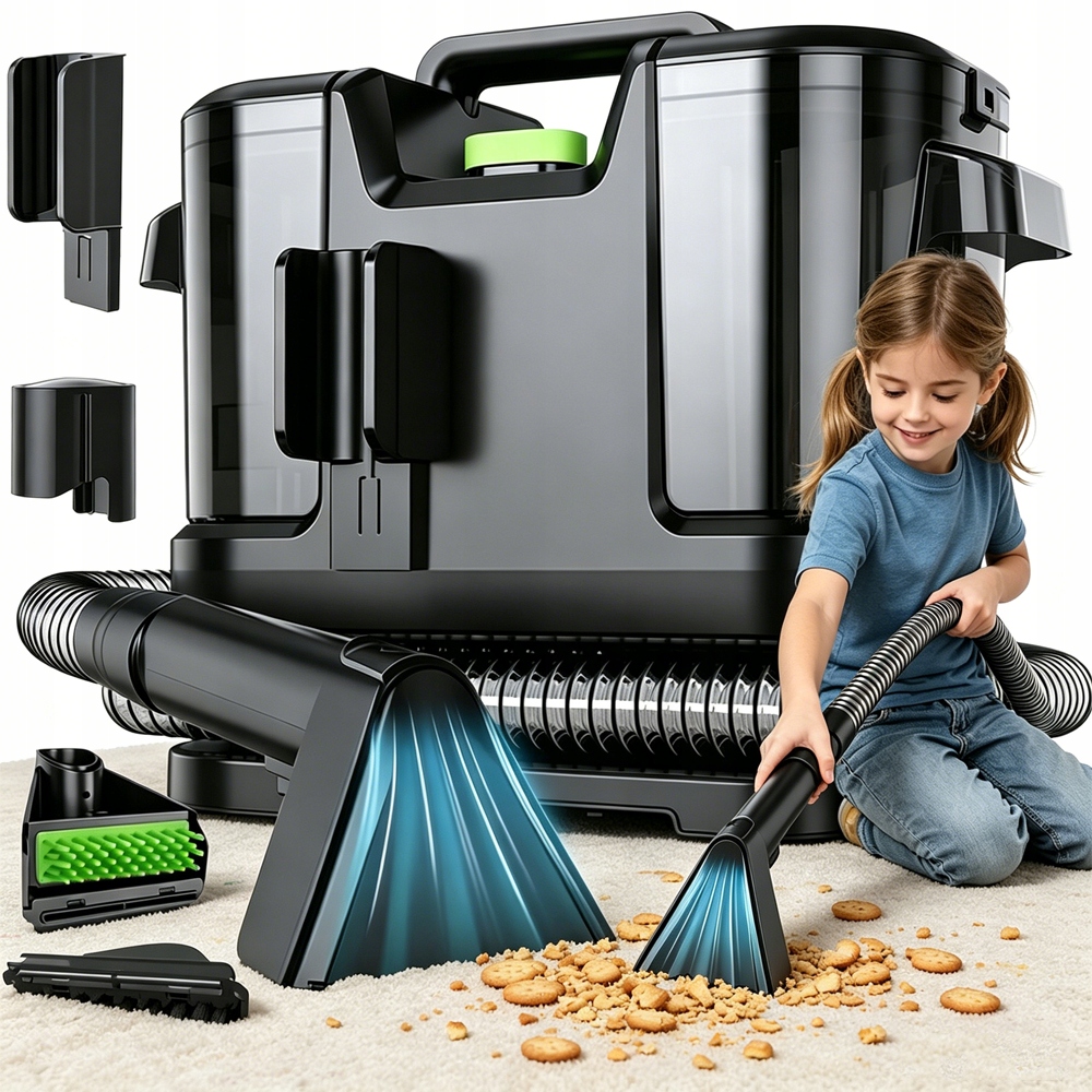 Tepovač Na Pranie Čalúnenia Kobercov 450W 2 Nádrže 12KPA 1800ML