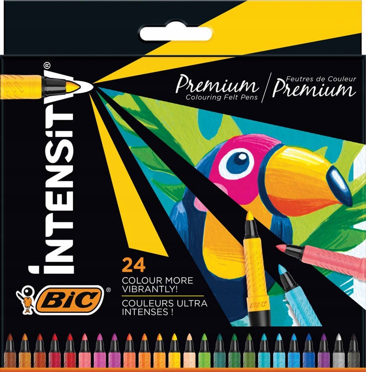 Cienkopisy Flamastry Intensity Premium 24 Kol. BIC
