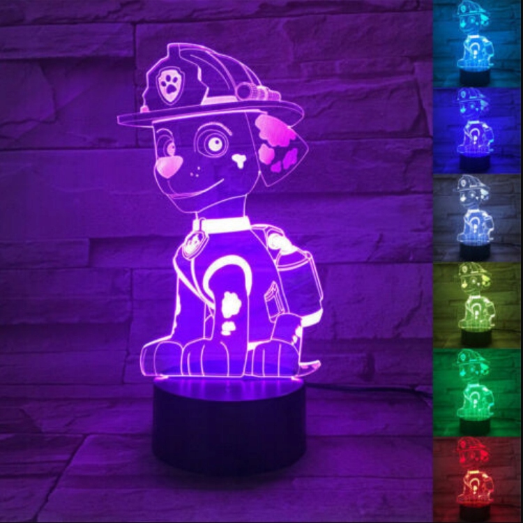 Lampka 3D LED PSI PATROL MARSHALL mix kolor+ PILOT Marka inna marka