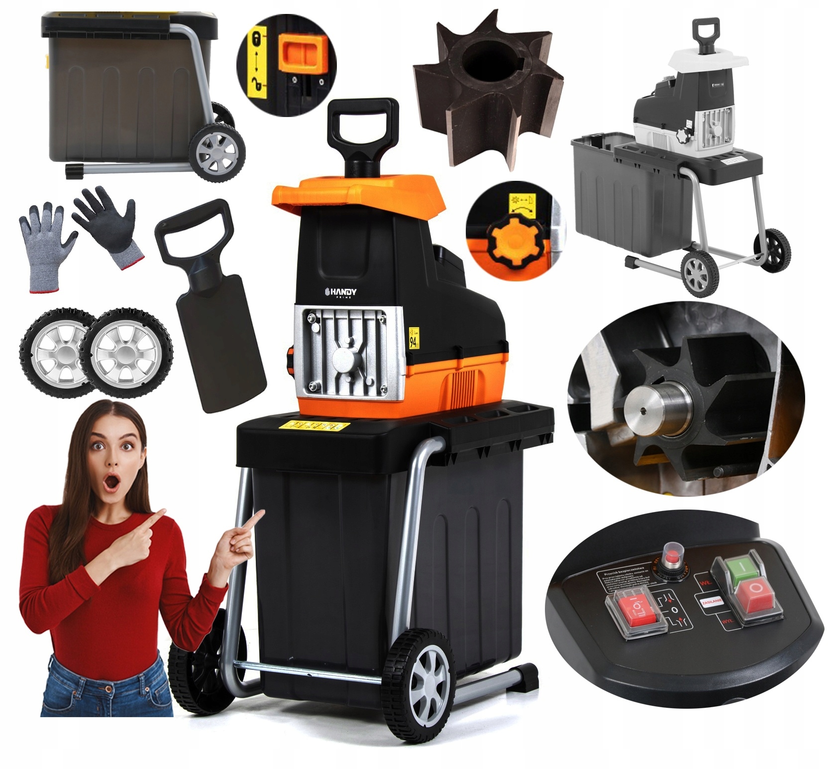 Drtič Na Větve Frézový Štěpkovač 3800W 44mm XXL Full Max