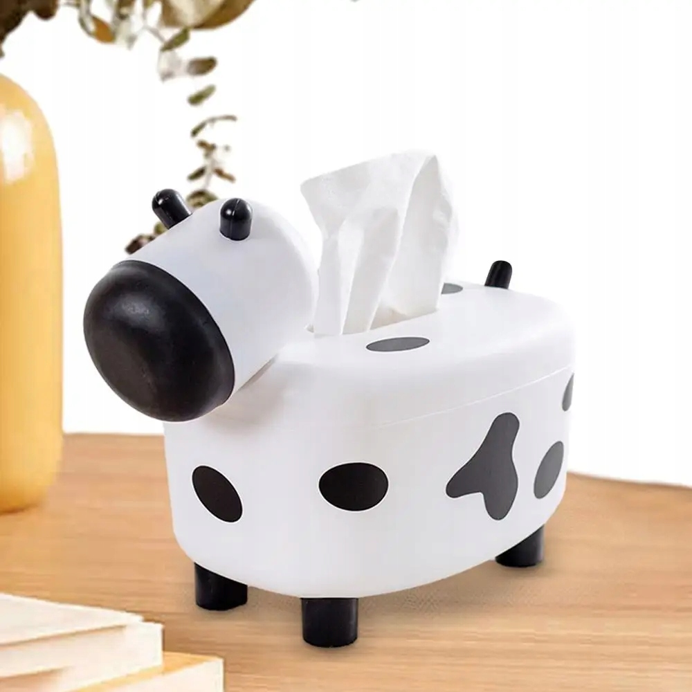 2 In 1 Tissue Box Holder Cow Shape Dispenser Toothpick Holder Desktop EAN (GTIN) 6979156635432