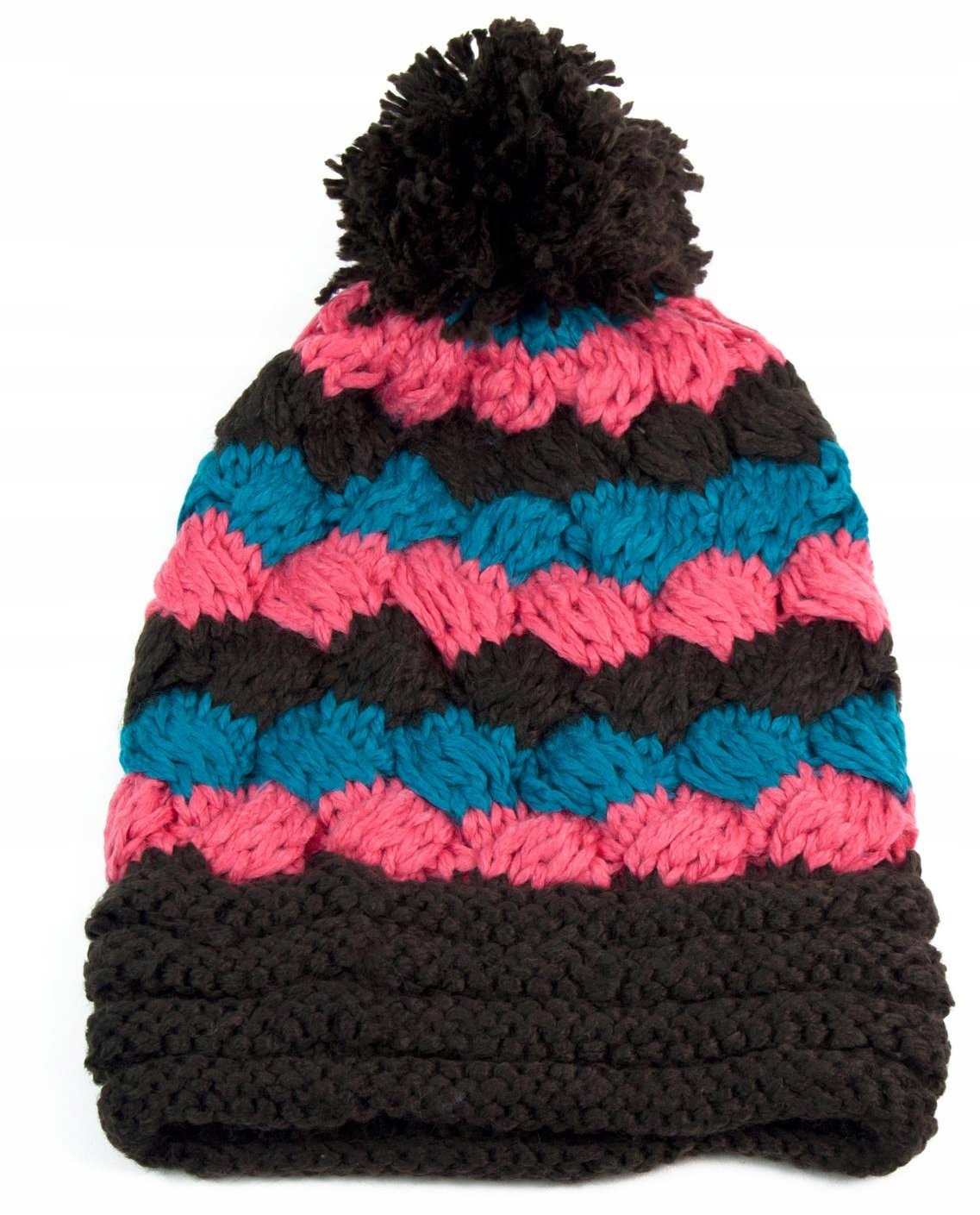 

Szaleo ciepła Czapka kolorowa Pompon cz2601-3