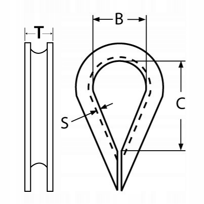 KAUSZA Nierdzewna A4 do Lin Sercówka 3mm 50szt. Model Standard