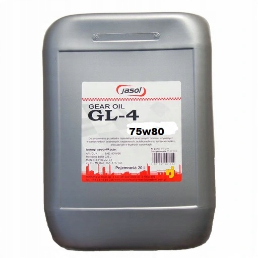 

Jasol Gear Oil GL-4 75W80 op.20l