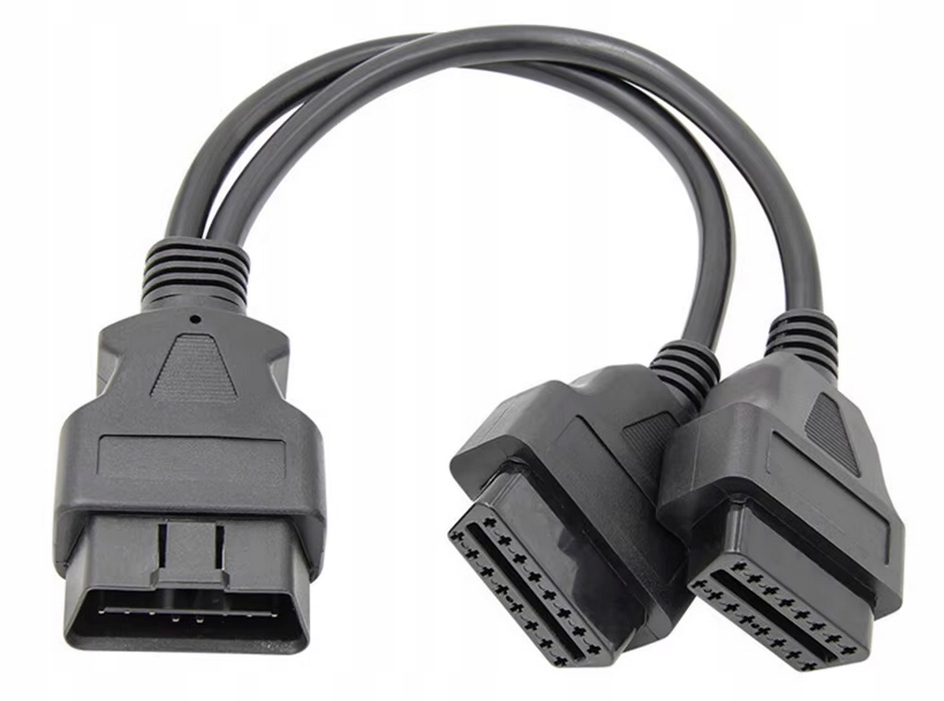 Rozdzielacz Adapter Trójniki Przedłużacz Kabel OBD2 II Płaski Pin 16 żyłowy