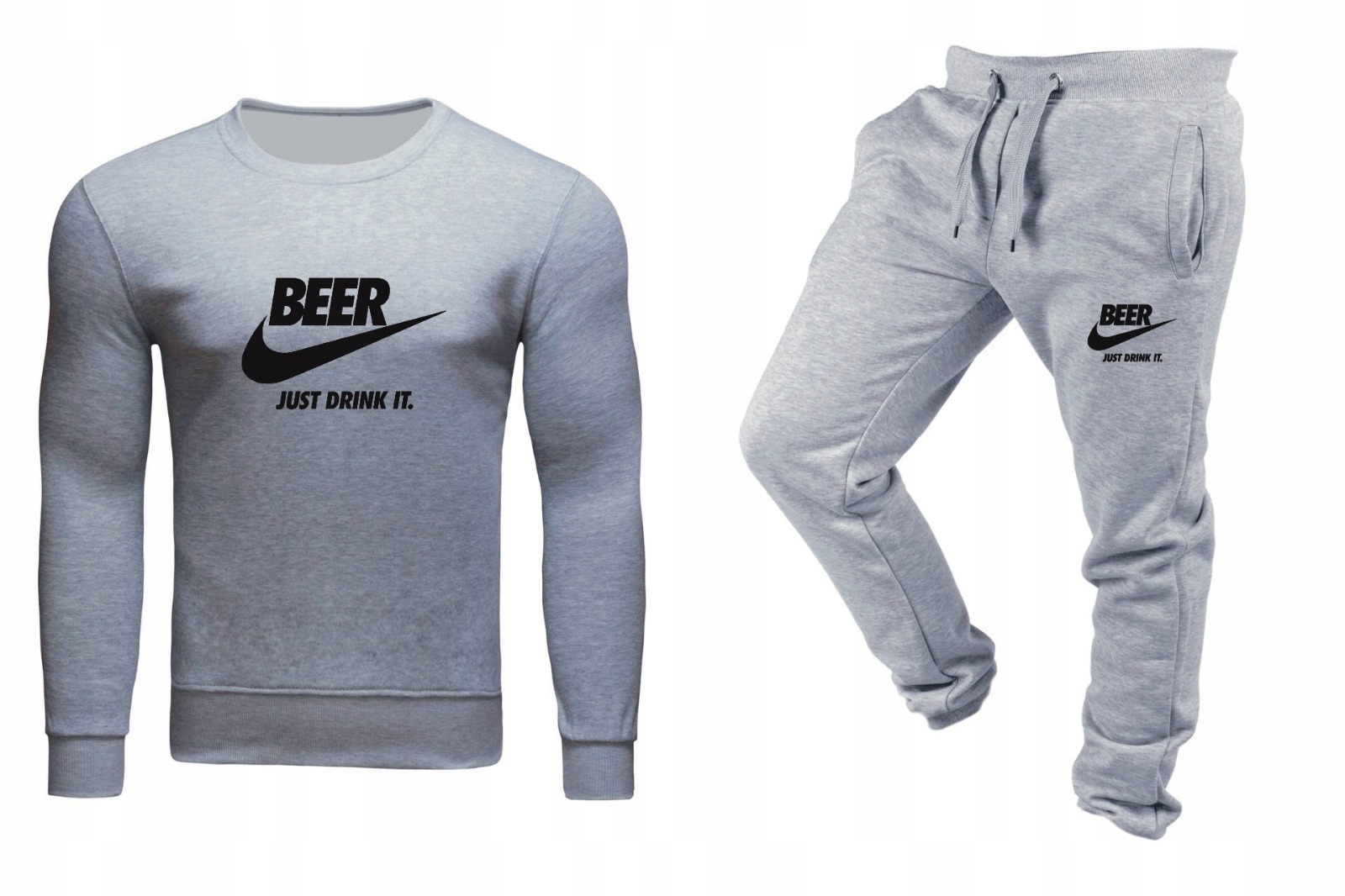 Pánská Tepláková Souprava Teplákovka Pivně Šedá XXL