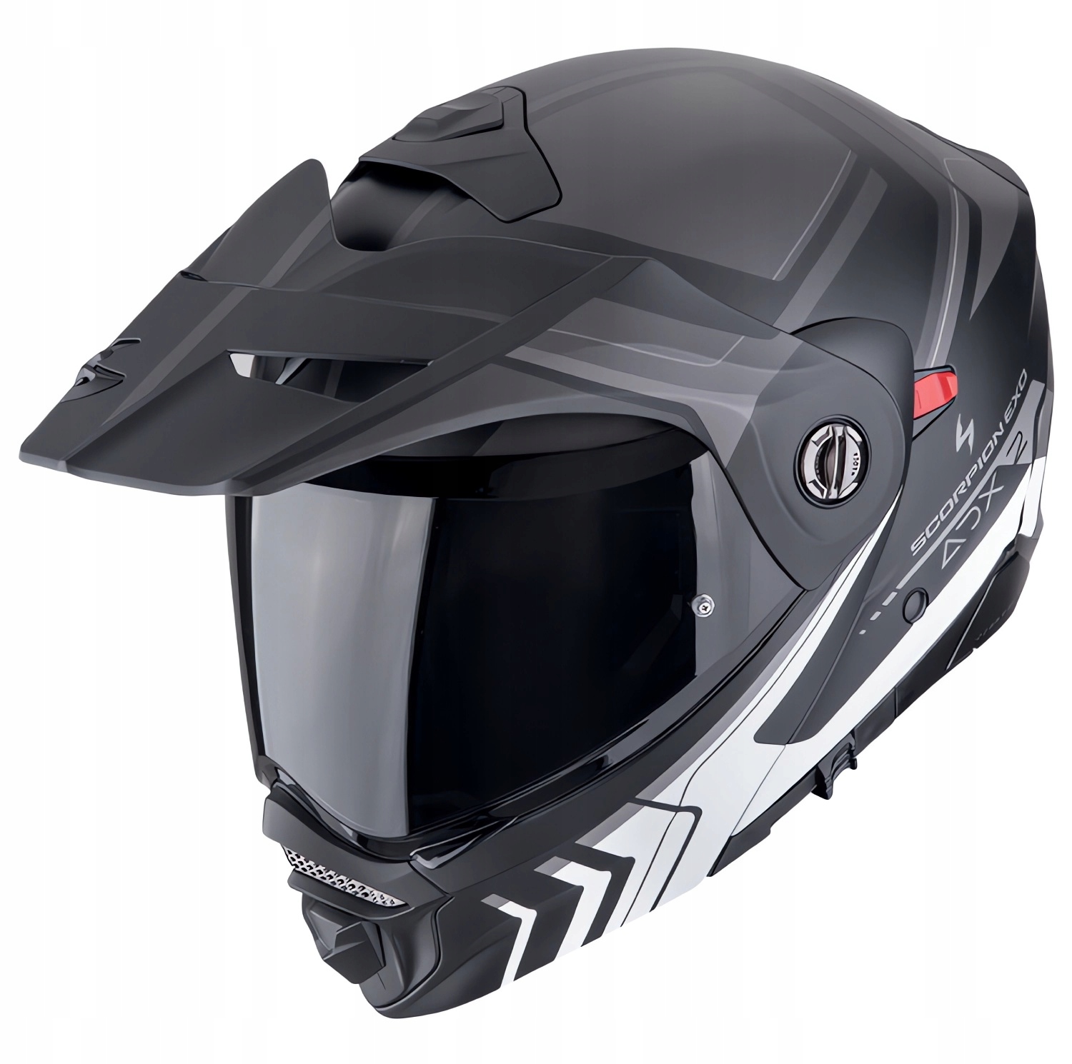 Prilba Adventure Scorpion Exo ADX-2 Lewis Čierna matná/Strieborná XL