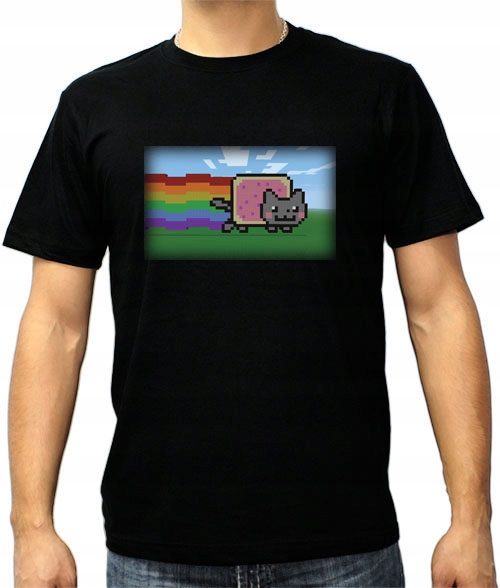 

L Koszulka Ms. Nyan Cat Kot Tęcza Pop Tarts