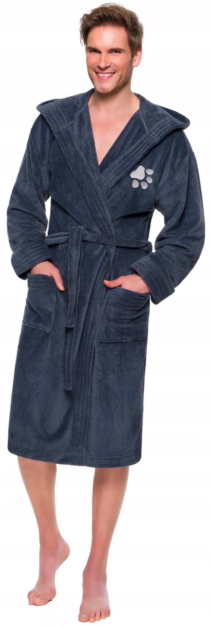 ŁAPKA SPORTOWY WYJĄTKOWY SZLAFROK MĘSKI KAPTUR XXL Marka L&L