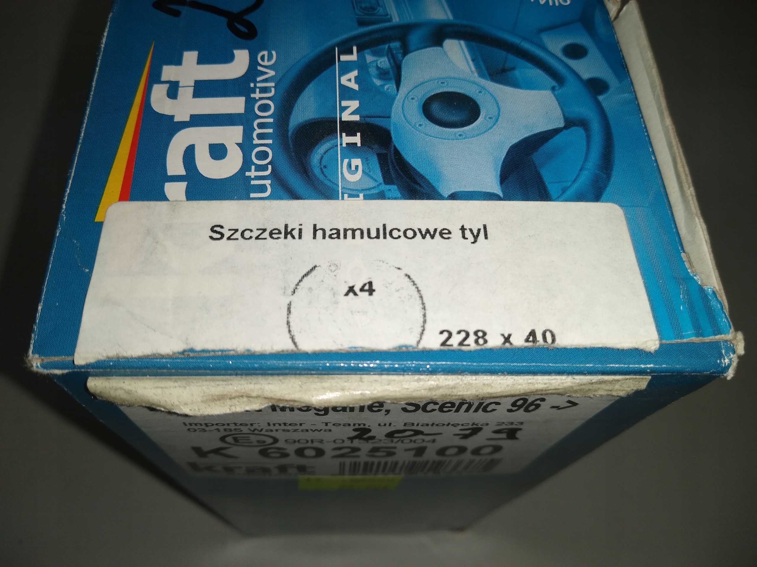 Szczęki ham. tył Renault Megane, Scenic