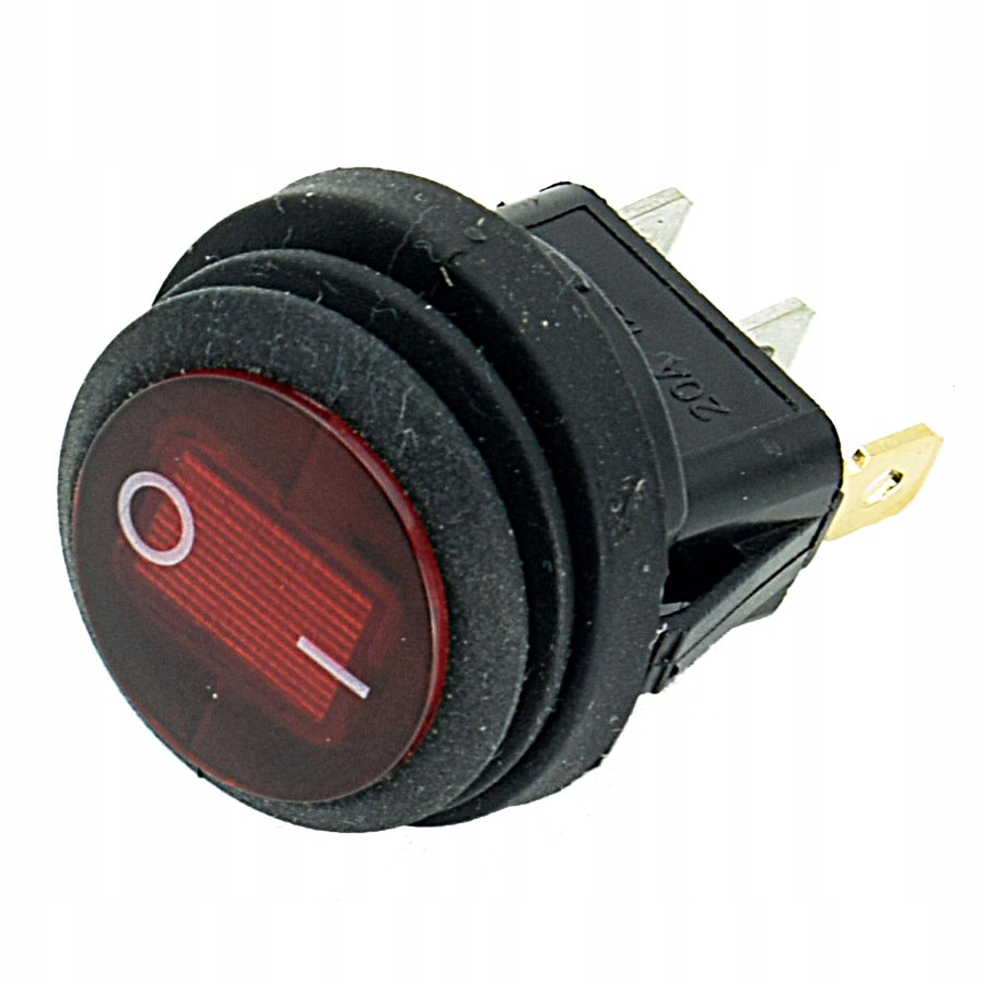 

Włącznik Wodoodporny Kołyskowy Podświetlany 12V