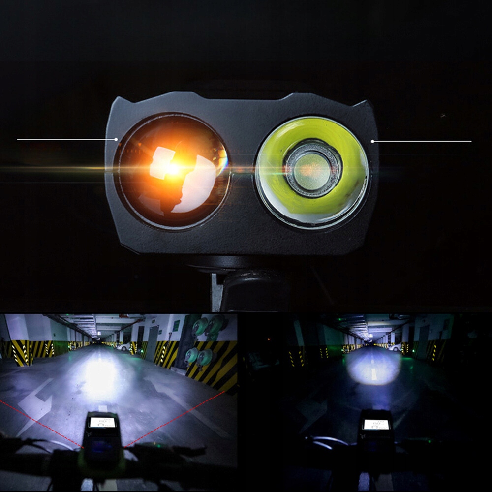 LAMPKA LICZNIK DZWONEK ROWEROWY BEZPRZEWODOWY 3w1 Zasilanie akumulator