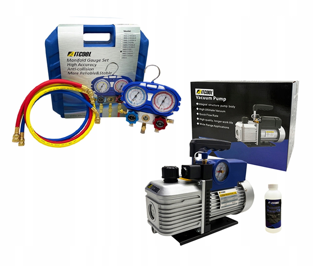 Vákuová pumpa Aitcool VP260M-SG 142L/min Manometre R32 R410A