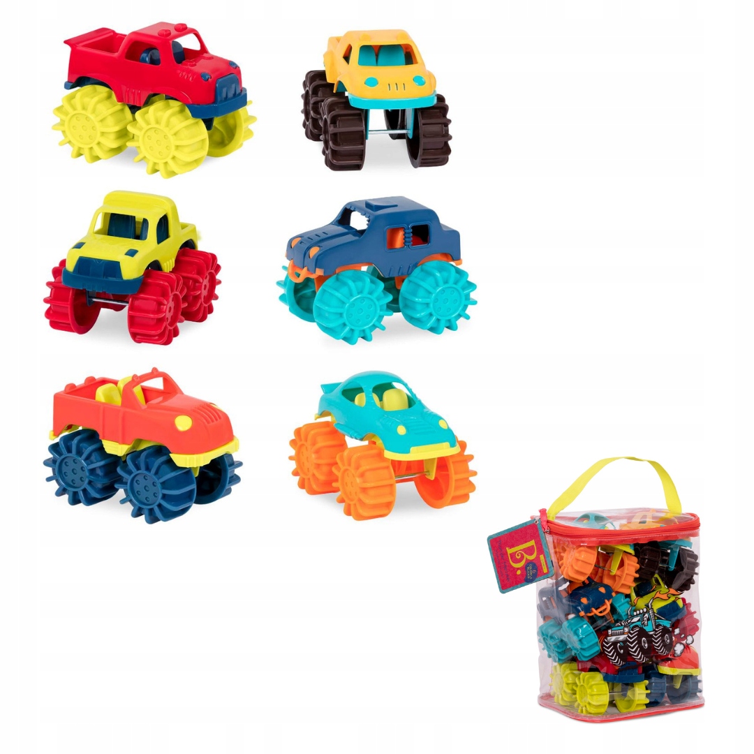 

B.Toys Zestaw autek Monster Truck 6szt 2+