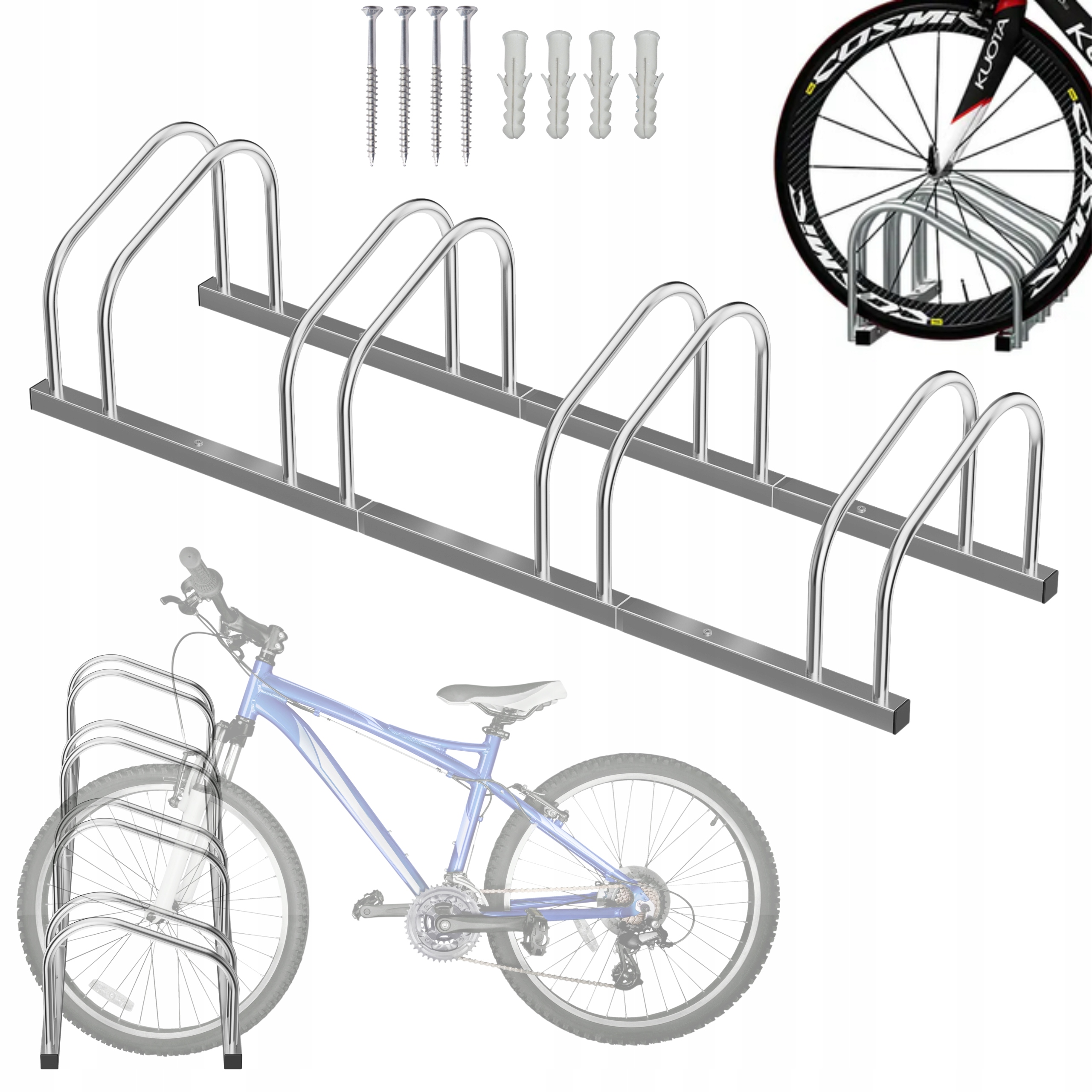 Стойка для велосипедов 4 стойки для велосипедов оцинкованная сталь 119. 5x33x27 см