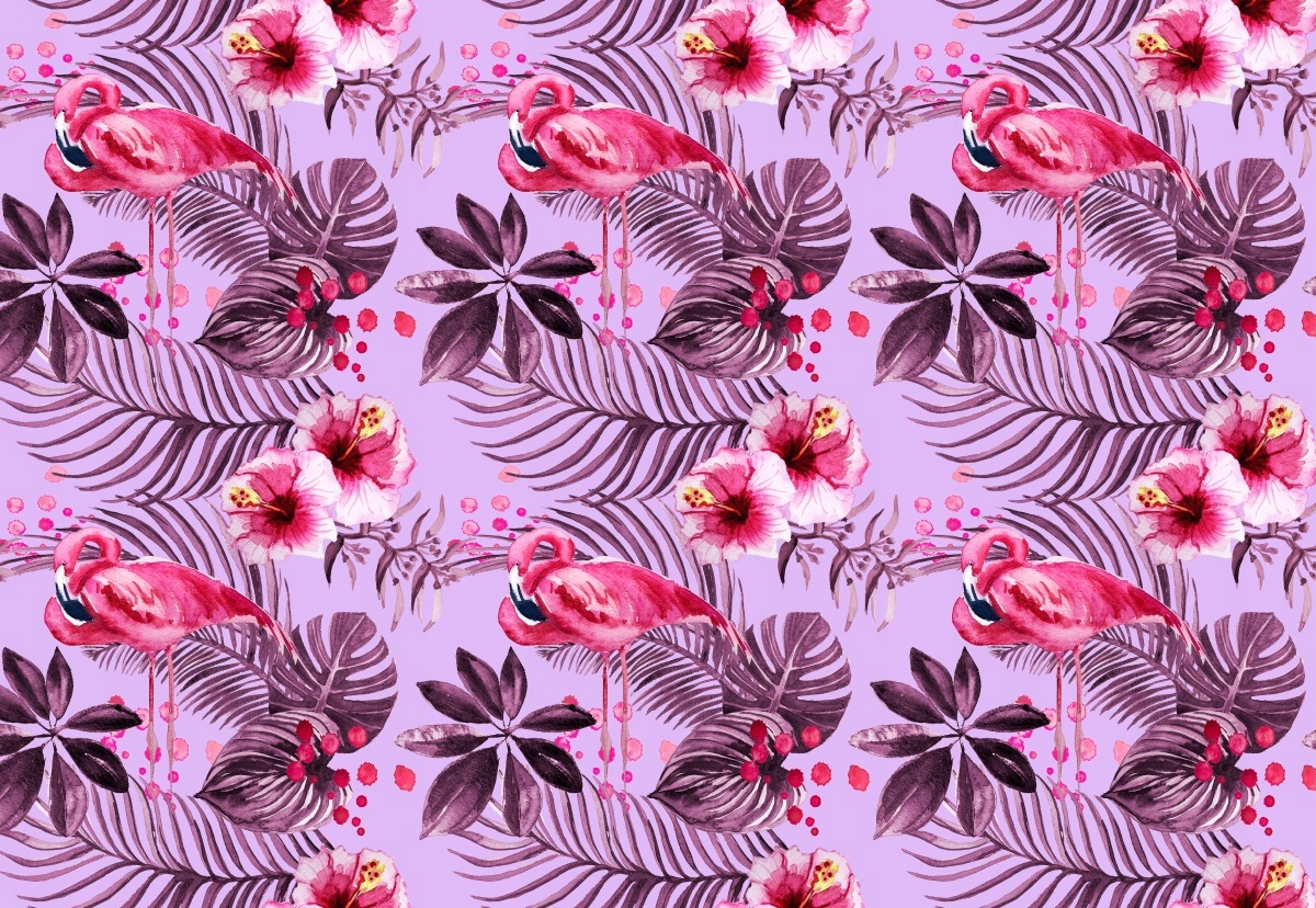 

Fototapeta Flizelinowa Flamingi Liście - 152x104