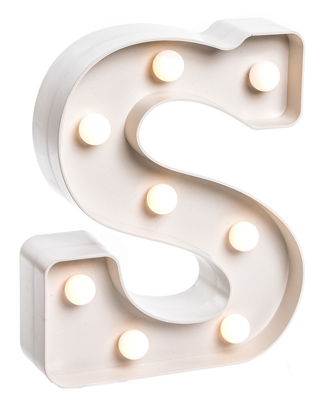 LAMPKA NOCNA LED LITERA S sterowana Pilotem