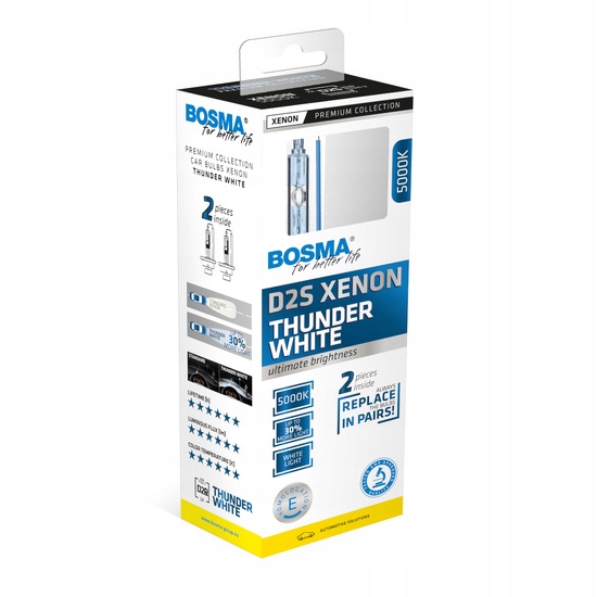 

Bosma D2S Xenon Thunder White +30% 5000K 2szt