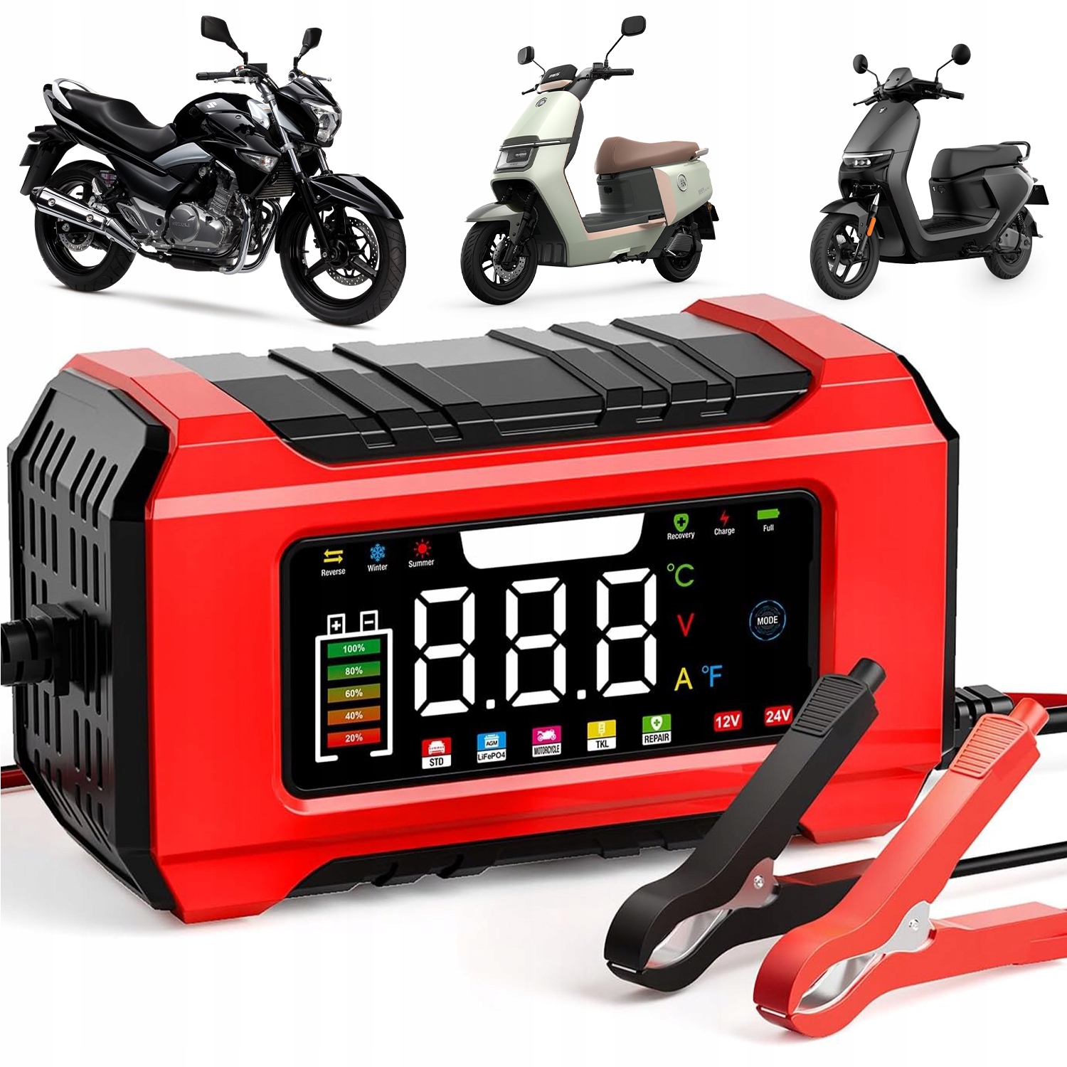 Výkonný Automatický Usměrňovač Akumulátorů Do Auta S Funkcí Opravy