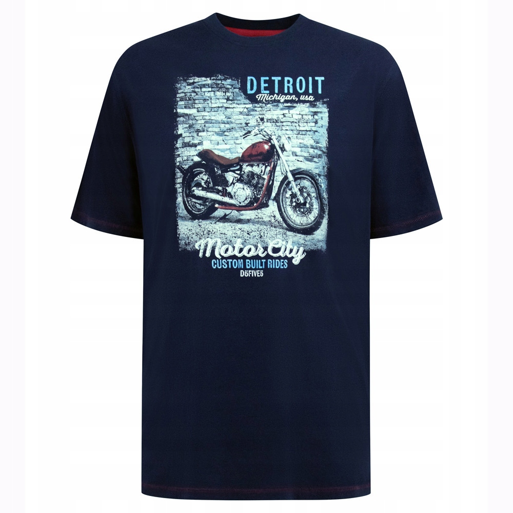 D555 tričko pánské Knowle Detroit Motor Bike 3XL tmavě modrá