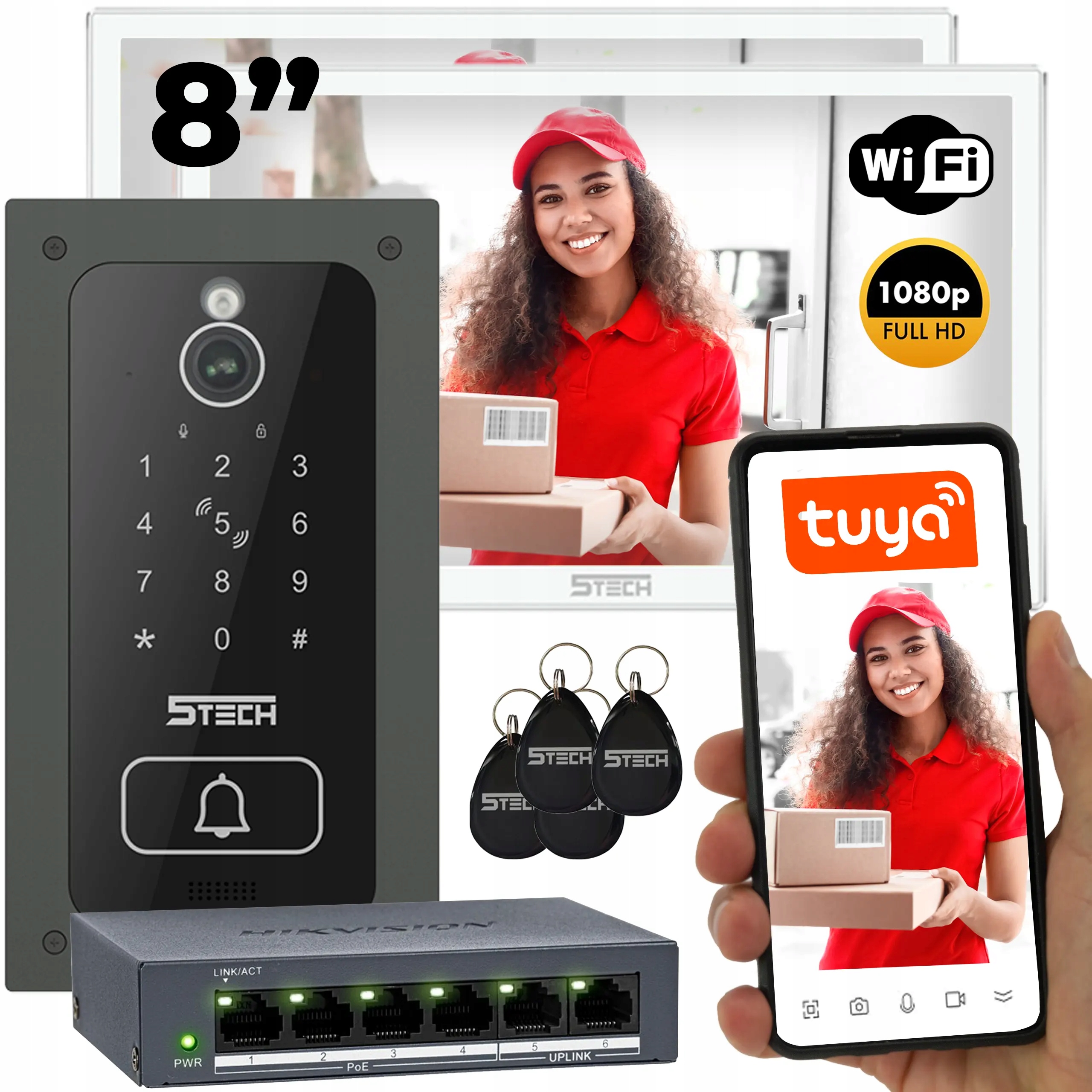Wideodomofon IP 5Tech Vermis z dwoma monitorami