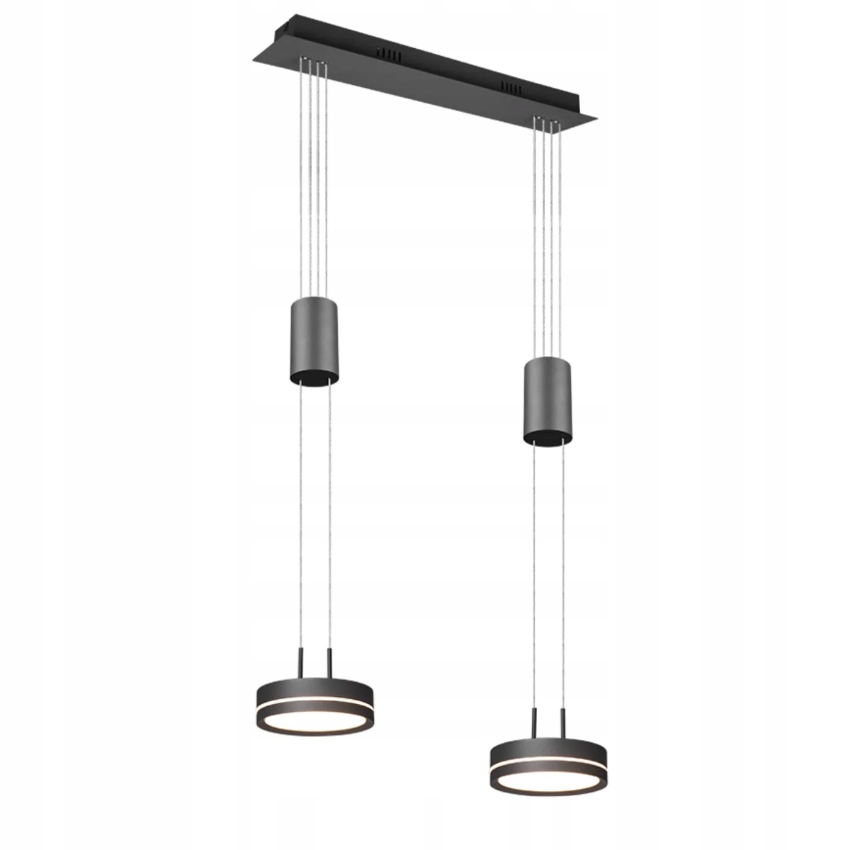 Závěsná Led lampa Franklin Antracit Trio, dvě světelné body 1050 lm