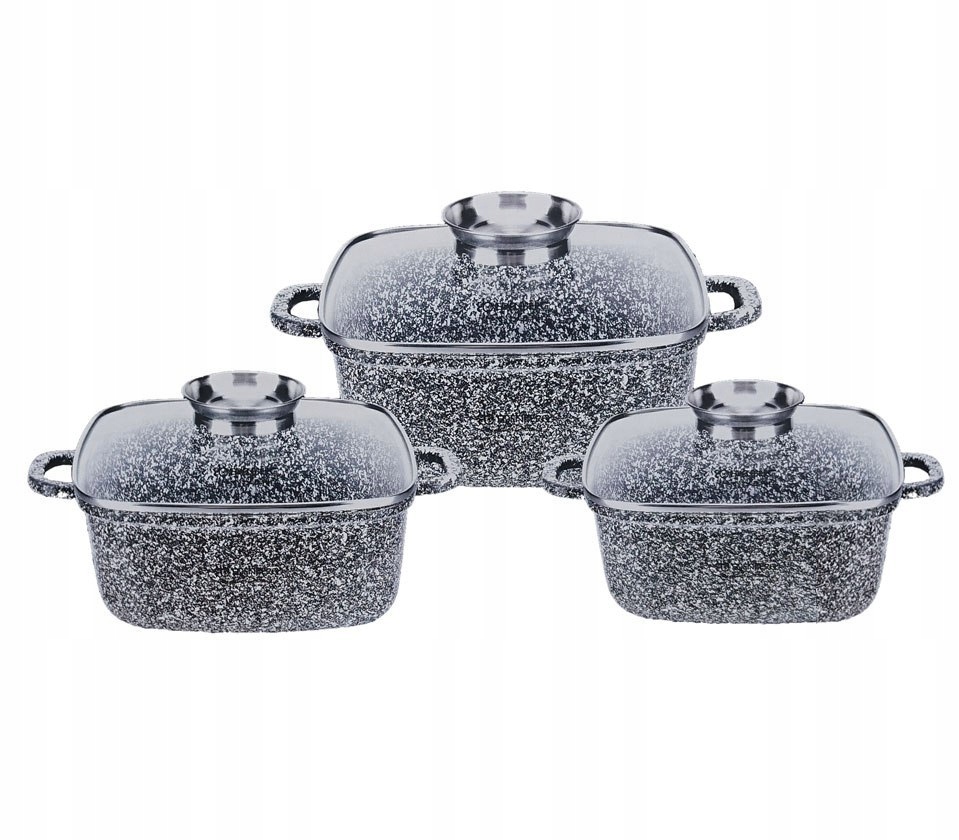 

Zestaw 3 garnków kwadratowych EdelHoff 6el EH-7660