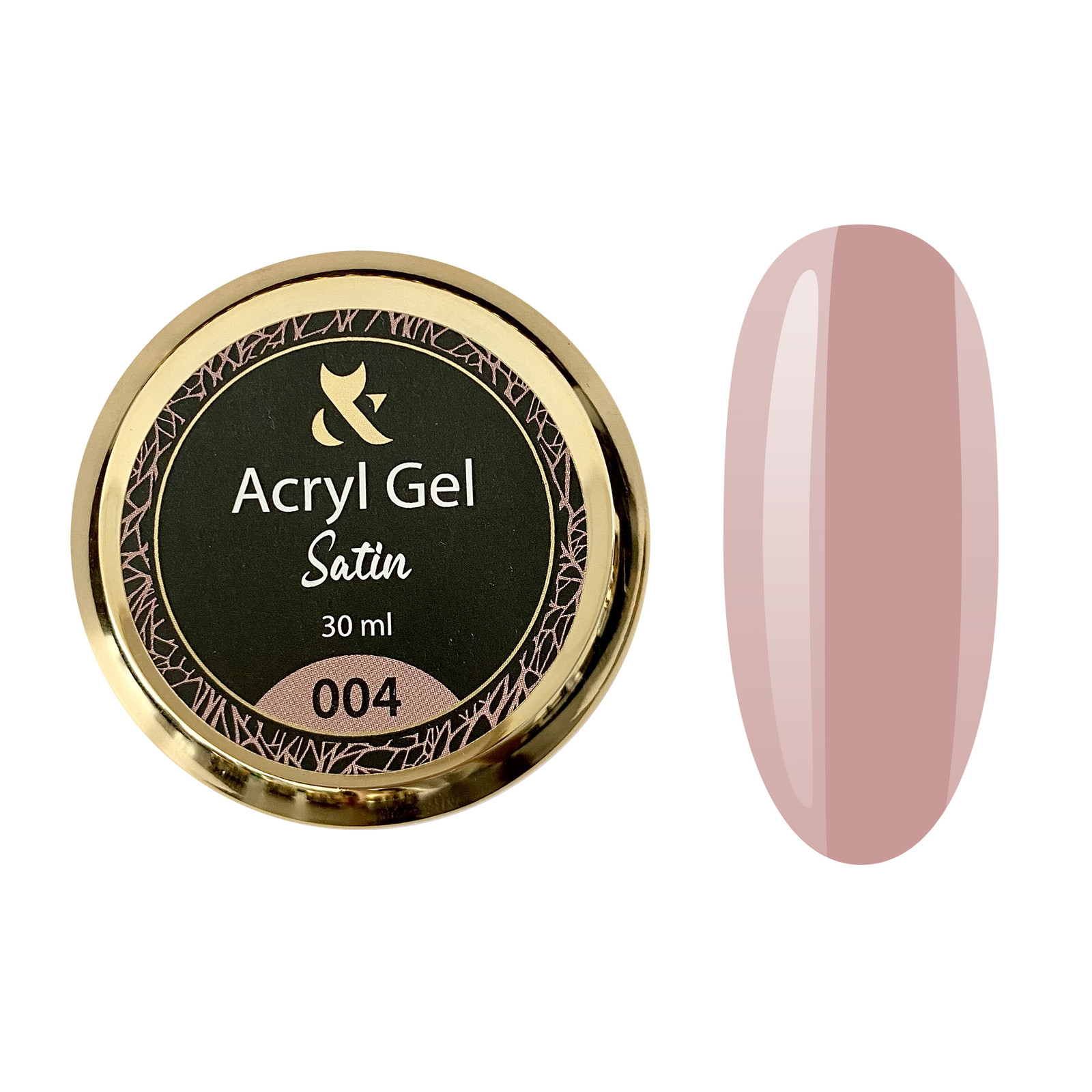 Acryl Gel Fox Satin 004 hnědý gel na nehty 50 ml prodlužování manikúry