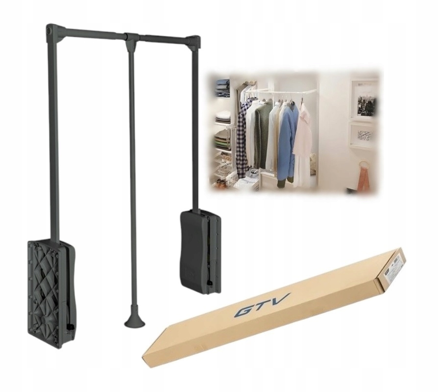 Olejový Pantograf Hydraulická Tyč Sklápěcí Věšák Šedý 87,5-120 cm