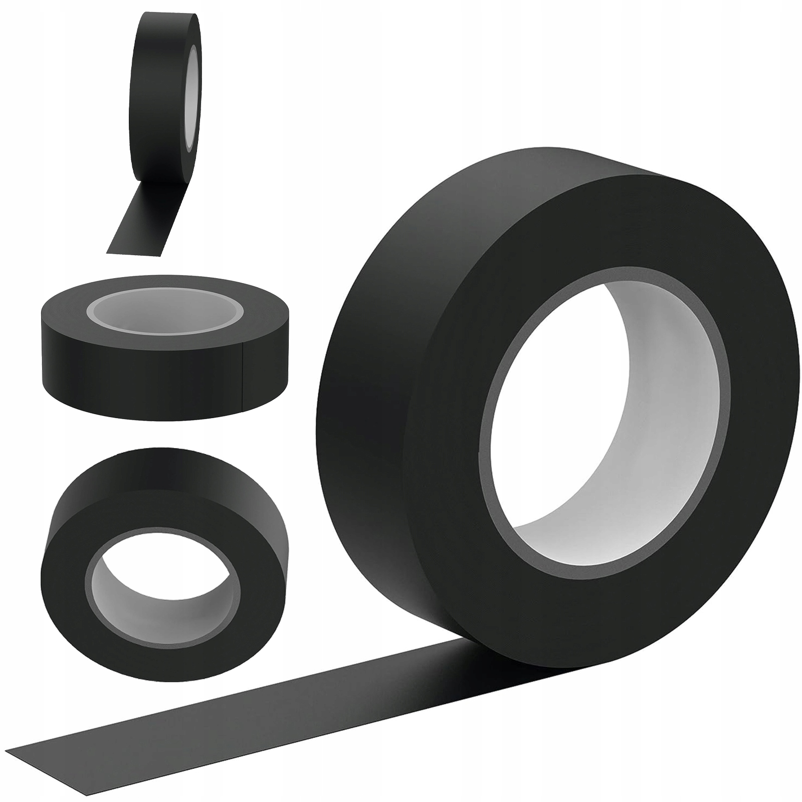 Mocna Taśma Izolacyjna Pcv Wodoodporna Czarna 20m