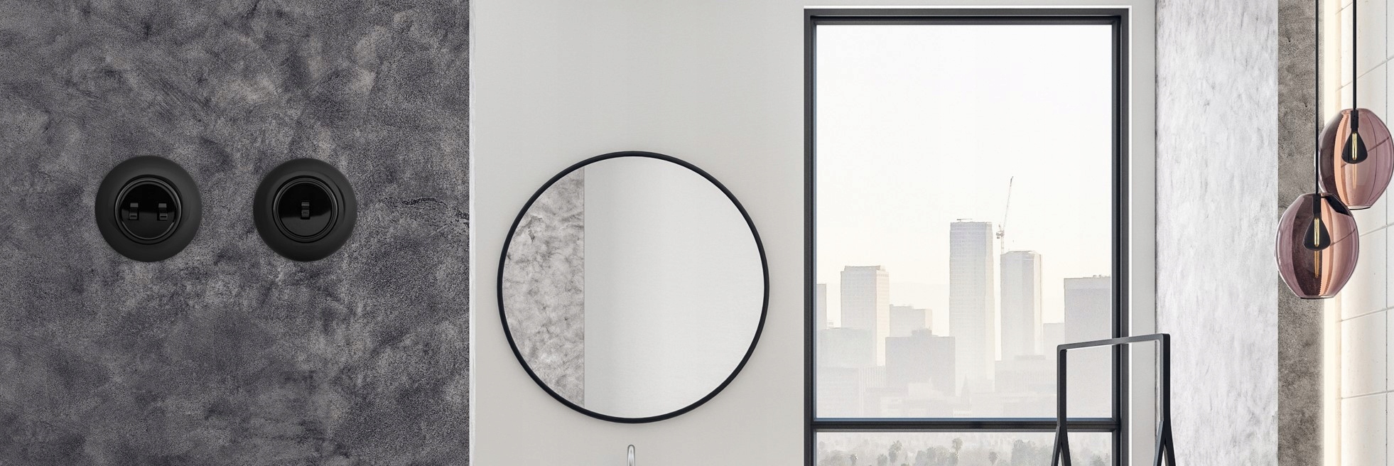 Wyłącznik Łącznik krzyżowy RETRO LOFT BOHO VINTAGE czarny Marka Tayama