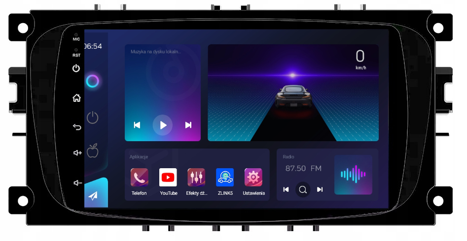 Gps A Android Rádio Ford Focusmondeo Smax Wifi Usb Bt 6/128 Gb Sim Modem