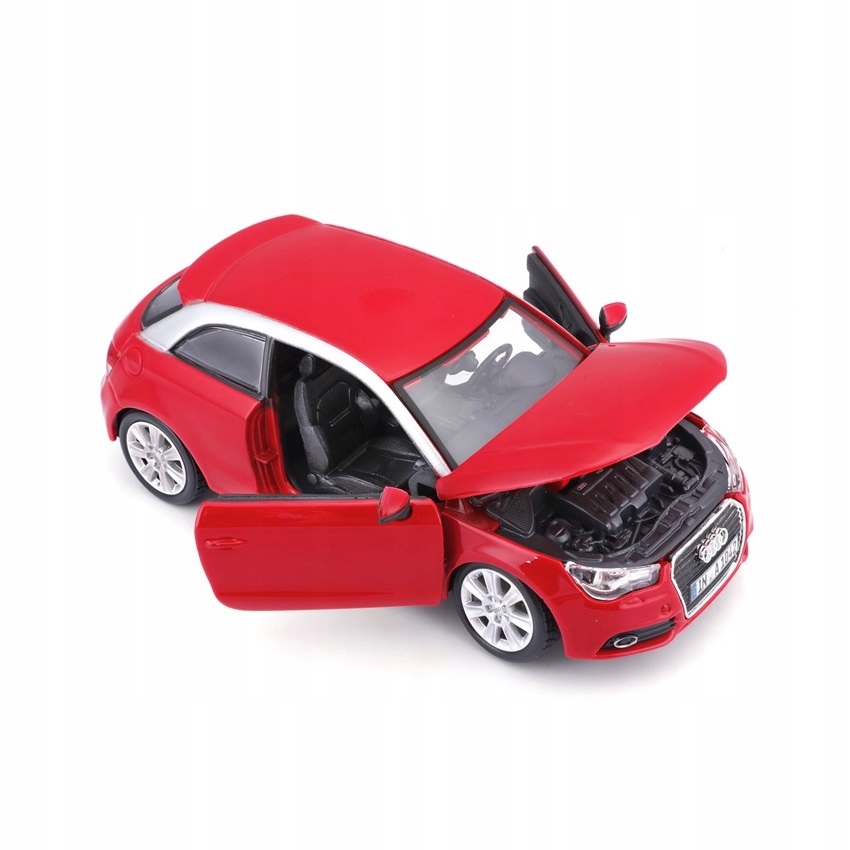 Audi A1 1:24 model Bburago 18-22127 czerwony Efekty brak