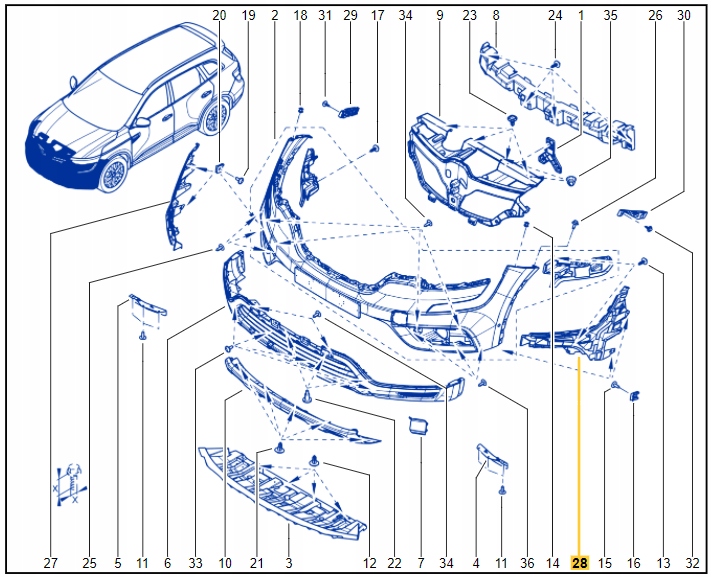 LEWY WSPORNIK SLIZG ZDERZAKA RENAULT KOLEOS II OE Part manufacturer Renault OE