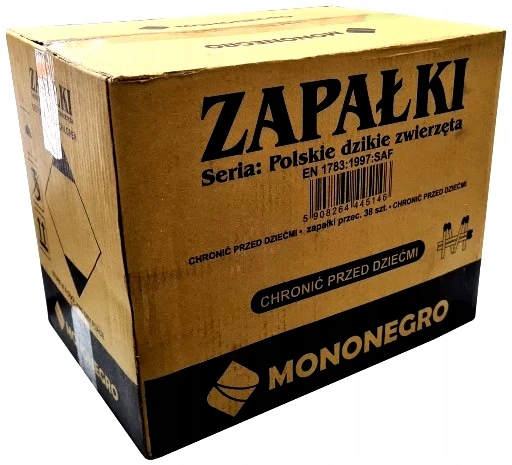 Obyčejné zápalky 1000 krabiček po 38 zápalkách Zvířata Limited karton 10x100 p