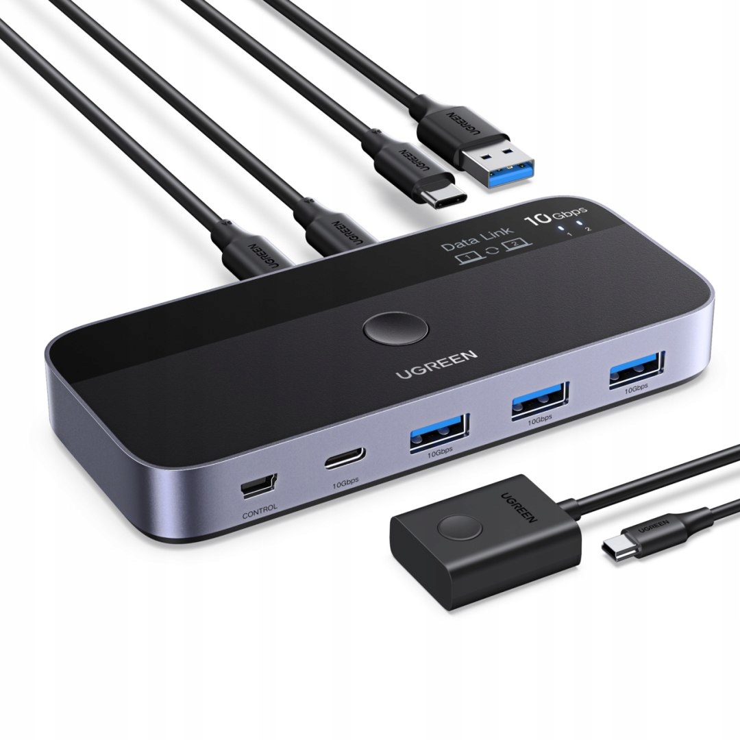 Usb-c switch -a 10Gb/s Přepínač šedý Ugreen